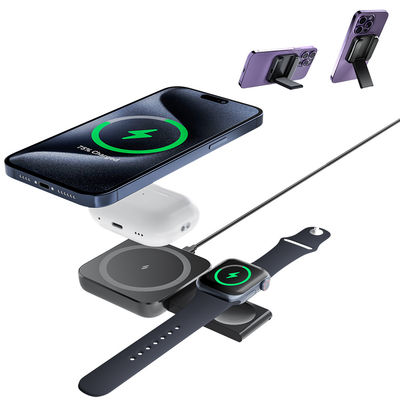 Buy 2 In 1 Magnetic Wireless Charging Station Foldable Business Magnetic Wireless Charger online manufacture