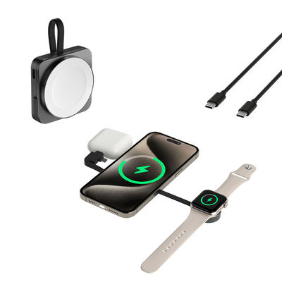 Buy 3 In 1 Magnetic Iphone Wireless Charger Portable For Iphone 15 Pro Max online manufacture