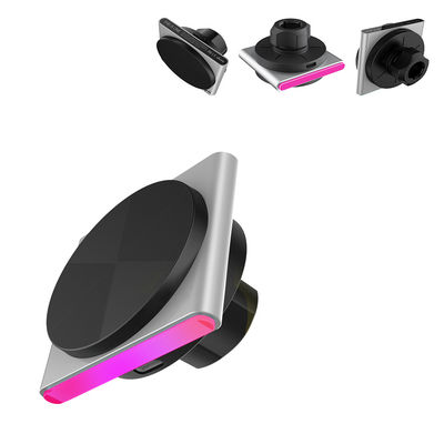 Buy Metal Magsafe Wireless Charger For Cars 9-Color RGB Light Effect One-Hand Operation 360-Degree Rotation online manufacture