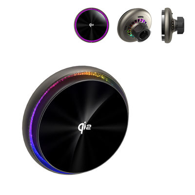Buy Customizable Magnetic Car Wireless Charging Bracket With Starry Sky Lighting And Fast Heat Dissipation For Automotive online manufacture