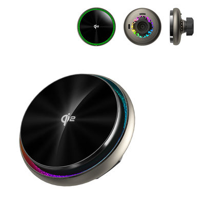 Buy Starry Sky Magnetic Car Wireless Charging Holder Built-In Cooling Fan Fast Heat Dissipation Multiple Lighting Adjustments online manufacture