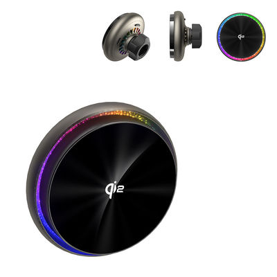 Buy Qi2 Wireless Charger Starry Sky Lighting Effect Magnetic Car Wireless Charging Bracket Built-In Silent Cooling Fan online manufacture