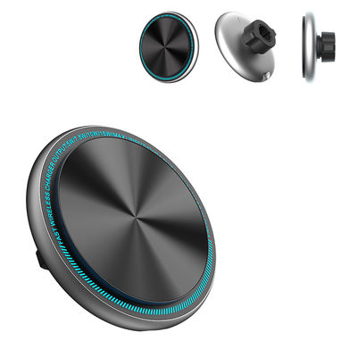 Buy Customizable Running Light and Logo Magnetic Wireless Charger Car Phone Holder for Automotive Protection FOD Function online manufacture