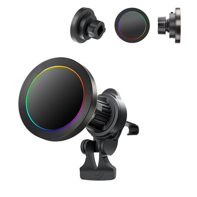 Buy Ultra Small Diameter Magnetic Wireless Car Charger With Aluminium Alloy Texture And One Hand Operation For Automotive online manufacture