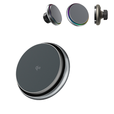 Buy Adjustable Lighting Modes And High-End Look In Iphone Wireless Charger With CD Pattern Lenses And Metal Frame online manufacture