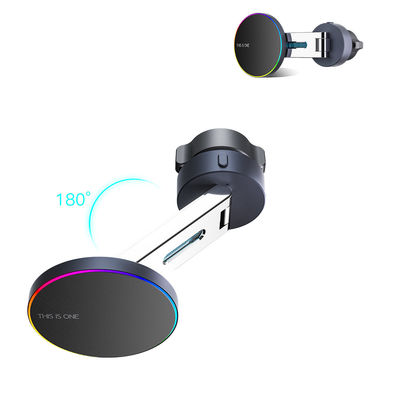 Customized Car Wireless Charger Stand Foldable With 9 Color Ambient Light