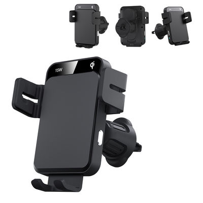 Sliding Cover Magsafe Wireless Car Charger Three Way Automatic Adjustment Clamp Arm