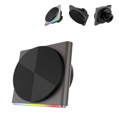 Qi2 Wireless Charger For Automotive Ultra-Thin Design Metal Material 9-Color RGB Light Effect One-Hand Operation Fast Charging