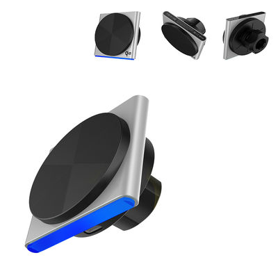 360-Degree Rotation Car Phone Holder With 9-Color RGB Light Effect Projection And Wireless Car Mount