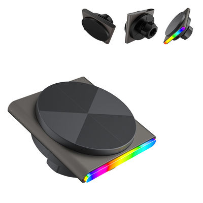 QI2 Ultra-Thin Design Magnetic Car Mount Wireless RGB Light 360-Degree Rotation Fast Charging Sound Pickup Function