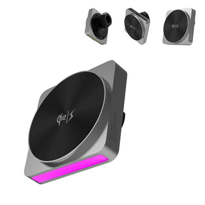 Dynamic Atmosphere Experience Iphone Charger Stand With 9 Light Colors Switching And 15w Fast Charging For Automotive