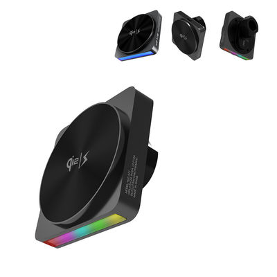 Advanced Iphone Charger Stand 9 Light Colors Switching Car Magnetic Wireless Charger With 15w Fast Charging Thin And Durable