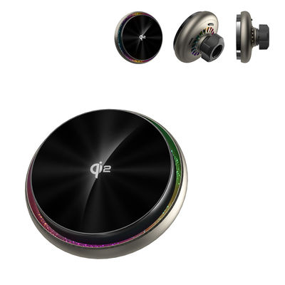 Starry Sky Lighting 15w Wireless Charger With Fast Heat Dissipation And Cooling Fan For Car Charging Holder Mount