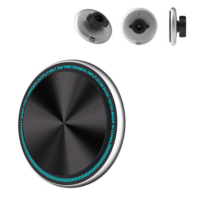 15w Wireless Charger Metal Magnetic Car Phone Holder With Innovative Running Light Design And Fast Magsafe Magnetic Suction