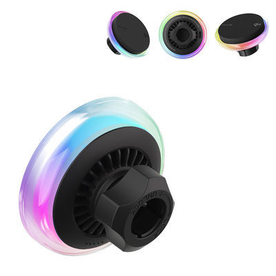 Silent Cooling Fan Iphone Car Charger With Crystal Texture And Multiple Lighting Modes