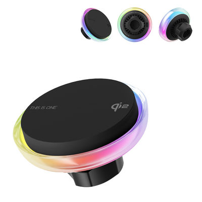 Crystal Texture Car Wireless Charger With Frosted Lens And Blower Design For Unique Design And Strong Magnetic Suction