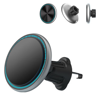Customizable Running Light Car Phone Holder With Strong Magnetic Suction And One-Handed Operation