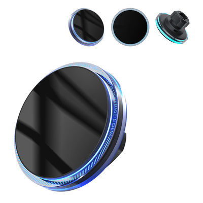 Original And Unique Iphone Car Charger With Magnetic Wireless Charging And Crystal Ambient Light Design