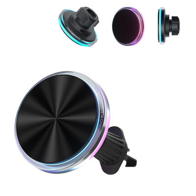 Iphone 15 Pro Max Charger Ambient Magnetic Car Mount With 1.7kg Strong Magnetic Attraction And Customisable RGB Lights