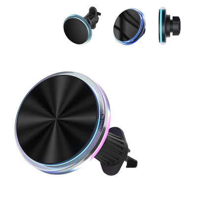 Iphone Wireless Charger Crystal Ambient Light Design Magnetic Stable Car Charging Fast One Hand Operation