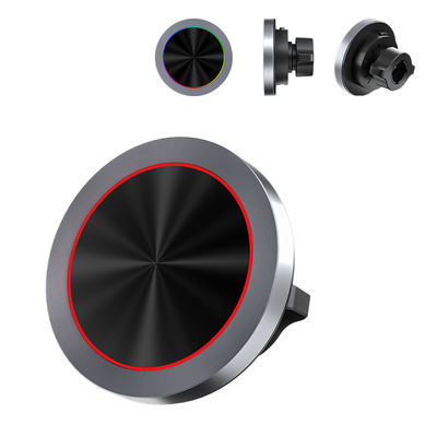 Small And Thin Magnetic Car Mount Wireless Charger With Hidden Light Off Function For A Neat Look