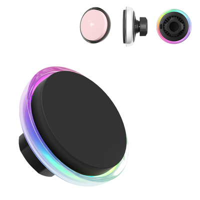 Customizable Shell Color And Logo Car Wireless Charging Station With Cooling Fan And Magnetic Suction