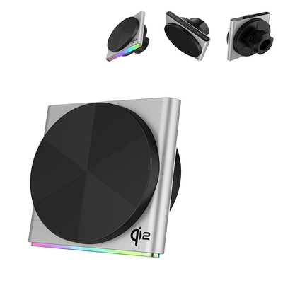 QI2 Magnetic Car Mount Charger For IPhone 9-Color RGB Light Effect 360-Degree Rotation Fast Charging Ultra-Thin Design