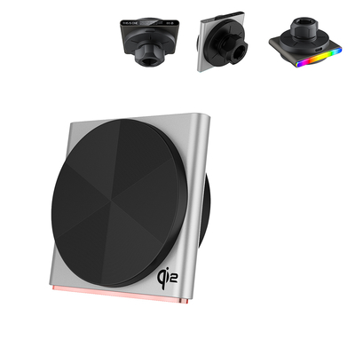 15w Wireless Charger For Cars Ultra-Thin Design 9-Color RGB Light Effect Magnetic Suction One-Hand Operation Fast Charging
